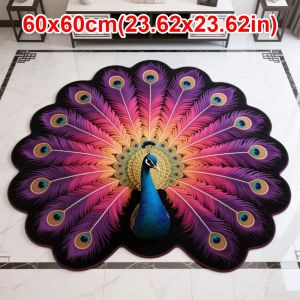 HEALMEYOU Hình dạng đặc biệt Thảm hình công Mềm mại Không trượt Chăn Di động 60x60cm/100x100cm. Gioăng cửa cho bàn trà phòng khách bên cạnh giường