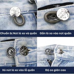 NÚT LÒ XO NỚI RỘNG EO QUẦN XINH XẮN | SET 10 CÁI | KHUY TĂNG SIZE NHỎ GỌN DỄ DÙNG
