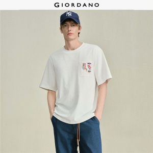 Giordano Men Tom & Jerry print pocket short sleeve cotton tee Free Shipping 18026810