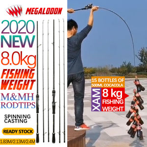 [Megalodon 2020] new fishing Rod Spinning/Casting Fishing Rod 2 Tips H/MH Carbon Fiber Fishing Rod
