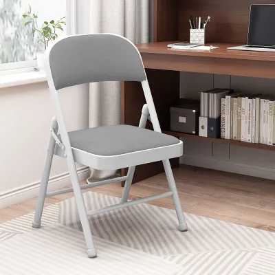 LALA Conference Folding Chair Home Computer Leisure Seat Simple Office Back Chair Desk Meeting Seat Chair Study Leather Chair No installation折叠椅