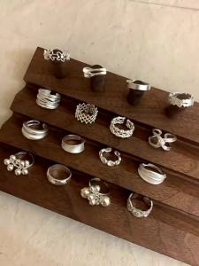 Womens Korean 925 Sterling Silver Minimalist Adjustable Open Ring Please Check the Selected Variation Size Colour Quantity Compatibility and Package Contents Shown in Product Images Before Ordering