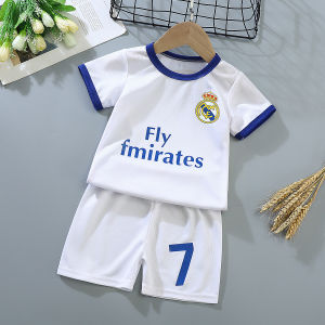 Kids High Quality Football Uniform Jersey Soccer Sports Jersey Set for Kids Boys and Girls 3-10 Years Old