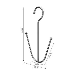 Stainless Steel Shoes Drying Hanger with 2 Clips Household Multi-functional Shoes & Socks Hanging Racks Laundry Drying Rack Organizer