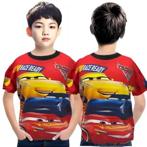 New Graphic Print Round Neck Tee for Boys - Spider-Man/Roblox/Labubu Themed Short Sleeve Tops