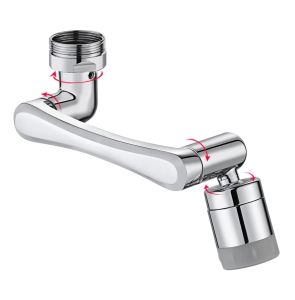 Universal 1440° Rotation Extender Faucet Aerator Plastic Splash Filter Kitchen Washbasin Faucets Bubbler Nozzle Robotic