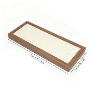 MADEWITH Walnut Wood Ring Display Tray Vintage Versatile Ring Holder Showcase High Quality Jewelry Storage Tray Jewelry Store Display