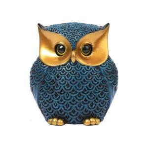 Owl Figurine Home Decors Accents Cute Small Animal Sculptures Vintage Owl Figurines for Bookshelfs BedroomLiving Room