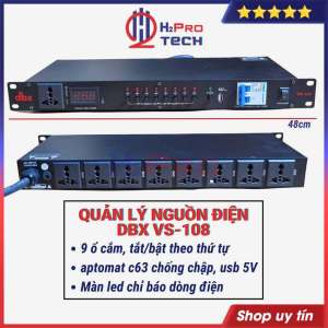 Quản Lý Nguồn Điện Âm Thanh Dbx 108 9 Ổ Cắm Tắt - Mở Và Lọc Chống Nhiễu Cho Từng Kênh - Chống Sốc Điện - H2Pro Tech