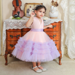 Pesta Natal Gaun Putri Cantik Pesta Anak Perempuan Gorgeous Bloom Kid Dress Party Anak