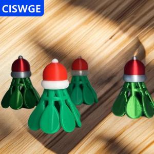 [COD] CISWGE AUTOPARTS 1PC mini Faux cầu lông Mặt dây chuyền đồ trang trí cầu lông Santa hat Móc Chìa Khóa Móc chìa khóa PVC lưu niệm cho xe nhà chìa khóa