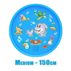 Letsview Inflatable Water Spray Kids Sprinkler Play Pad Mat Outdoor Lawn Beach Sea Animal Tub Swiming Pool (S/M/L)