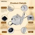 Electric Nail Drill File Professional E-File 30000RPM Tools for Acrylics Nails Natural Nails with Foot Pedal Ideal for Hands and Feet at Home use Nail Salon (White). 