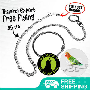 SEMPATI Rantai Kaki Burung Tali Burung Borgol 4 Mm Free Fly Ff Murai Batu Kacer Lovebird Rantai Latih Burung Umbaran Training Ring Gelang Kaki Lovebird Murai Dll RNFLY