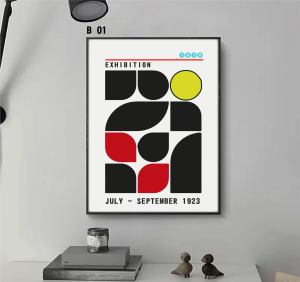 Poster Bauhaus Ukuran 30X40 Minimalis Pajangan Rumah Abstrak Hiasan Dinding Terbaru - wirar store