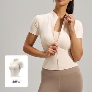 AE Juyitang High-Elasticity Yoga Set Bare-Skin Feel Stand-Up Collar Jacket Fitness Set Womens Sports Set