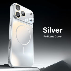 Luxury Magnetic Matte Phone Case For iPhone 17 16 15 13 Pro Max For MagSafe Soft TPU Edge + Full Lens Hard Cover For iPhone 17 Pro Max Military Shockproof Protection Casing With Glass Lens