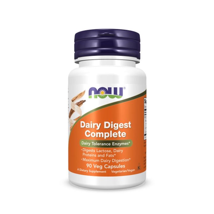 NOW Supplements, Dairy Digest Complete,Digests Lactose,Dairy Proteins ...