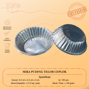 Mika Telur Ceplok Puding / Mika Puding Telor Ceplok Isi 100pcs / Mika Cup Roti Besar / Sambel Saos / Isi 100pcs Sekali pakai