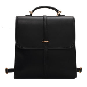 Retro Shoulder Bag Female Fashion Schoolbag College Student Soft Leather English Wind Computer Bag