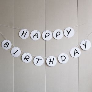 เราส่งของทุกวัน ชุดป้ายวันเกิด ป้ายวันเกิด ธง ราว ธง แบน เนอร์ โป่ง happy birthday ของ ตกแต่ง วันเกิด จัดวันเกิด