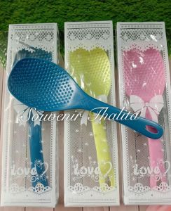 SOUVENIR CENTONG MEGICOM KEMAS MIKA MOTIF ISI 50 PCS