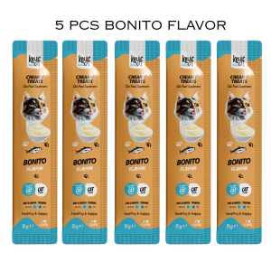 5 pcs Keyf Kitchen Creamy Meat Paste for Cats - 5 Flavors - Chicken Tuna Scallop Tuna & Chicken Bonito