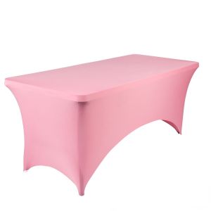 6FT Stretch Table ClothSpandex Table CoversRectangular Washable Table Protector For PartyWeddingBanquetFestival