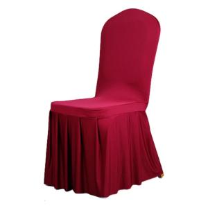 Wedding Chair Cover for Dining Room Universal Stretch Chair Cover with Skirt Removable Chair Slipcover for Kitchen Hotel