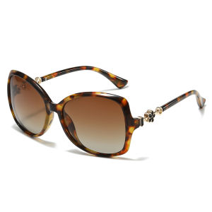 JN IMPRESSION New four-leaf clover polarized sunglasses for women high-end large frame elegant retro sunglasses