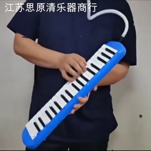 32 Keys Melodica Instrument for Kids Air Piano Keyboard Soprano Melodica with Long Tube Short Mouthpieces & Carry Bag
