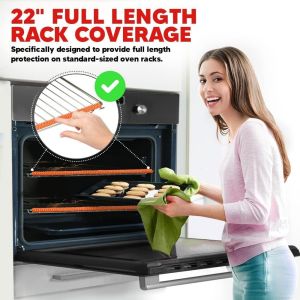 ILOIQD 6 Pcs/Pack Silicone Oven Rack Edge Guard Cover Threaded Heat Resistant Oven Anti-scald Strip Portable Multifunctional Microwave Oven Anti-Hot Bar Food Baking