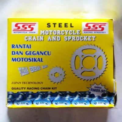 SSS 428 CHAIN SET KRISS 14T-35T X 108L ( 1 SET SPROCKET )