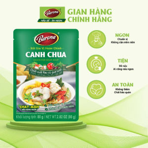 Combo 3 gói Gia Vị Canh Chua Barona 80g chay mặn dùng được tươi ngon chuẩn vị không cần nêm nếm