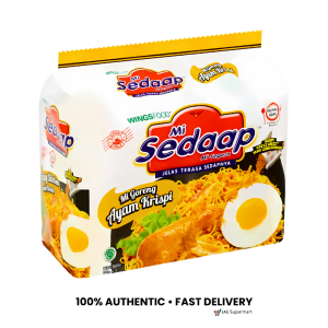 Mi Sedaap Mi Goreng Ayam Krispi Instant Noodles 5×88g Indonesian Fried Noodles