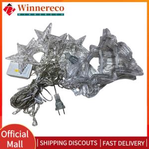 【winnereco】LED Holiday Decorative Lights IP54 Waterproof Christmas Window Light 8 Modes Fairy Garlands String Light for Home Decor