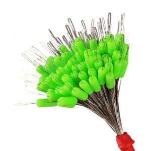 100pcs Silicone Space Bean Stopper Oval Fishing Peg Oval Bobber Stopper Professional Float Sinkers Stop for Fishing Line