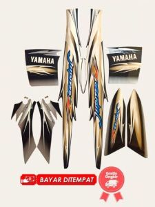Stiker Bodi & Lis Body & Striping Jupiter Z 2007 Cw Hitam Silver