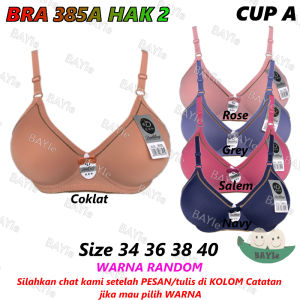 BAYIe - BH / Bra Wanita Cewek Remaja/ABG/Dewasa DAILILING 385A Cup A Busa Sedang Tanpa Kawat Kaitan 2 Size 34 - 40