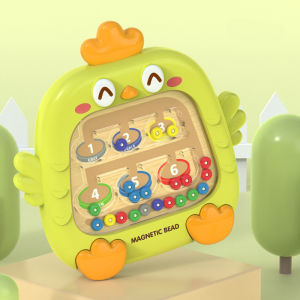 SKISOPGO Chicken Magnetic Maze Toy Colour Sorting and Number Matching Magnetic Drawing Board Montessori Toys