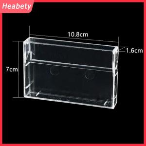 Heabety 1 cái hộp Băng Cassette hộp đựng trong suốt Hộp Băng trống ghi âm từ tính hộp chống bụi