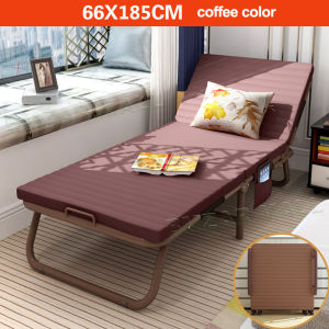 Ditto Folding Bed Single/Double 66/80/100/120CM Folable Portable Office Living Room Lunch Rest Chair Metal Folding Bed Chair