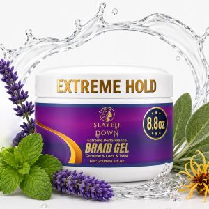 Braid Gel Extreme Hold For Braiding Hair Cornrows & Dreadlocks (8.8 floz)    Salon quality twists and locking gel infused with natural ingredients for long lasting edge control. No redisube no flakes.