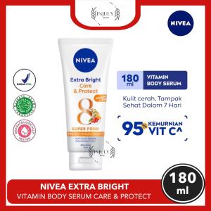 Nivea Extra White Body Serum Care Protect 180 ML / Serum Tubuh dan Tangan Nivea 180 ML