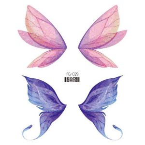 DE626 สำหรับผู้หญิง เท้าแขนเท้า ต้นขาต้นขาสูง ใบหน้าและใบหน้า ผีเสื้อแวววาว ศิลปะบนร่างกาย สติกเกอร์รอยสักดอกไม้ รอยสักชั่วคราว รอยสักปลอมมีปีก สติกเกอร์รอยสักผีเสื้อ