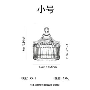 European style glass candle cup transparent yurt shaped jar household aromatherapy candle container heat resistant glass cup candy storage jar DIY handmade candle making container