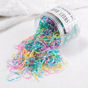 🔥Arrive within 3 Days🔥500Pcs Box Mini Colorful Hair Bands Small Disposable Hair Ties Girls Elastic Ponytail Rubber Band
