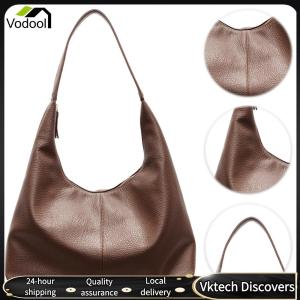 【Vodool】 Slouchy Hobo Bag for Women Large Capacity Shoulder Bag PU Leather Handbag