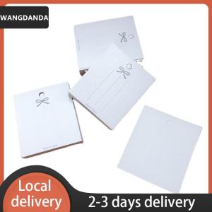 [COD] WANGDANDA Ship within 24 hours 50PCS White Hairpin Card Trinket Bow Display Cards Cardboard Packing Paper