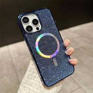 Luxury Diamond For Magsafe Case for iPhone 15 16 17 Pro Max Plus Bling Shinny Magnetic Cover for iPhone 11 12 13 14 Pro Max